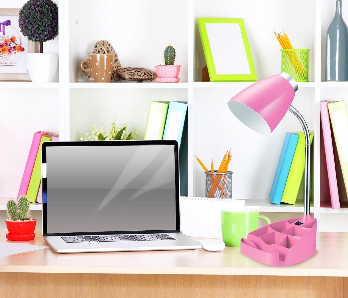 Limelights LD1002-PNK Organizer Desk Lamp